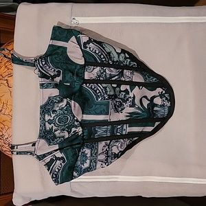 Renaissance prinylt corset top